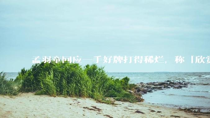 孟羽童回应一手好牌打得稀烂，称「欣赏自己的野心和向上攀登的勇气」，如何看待她的表态？